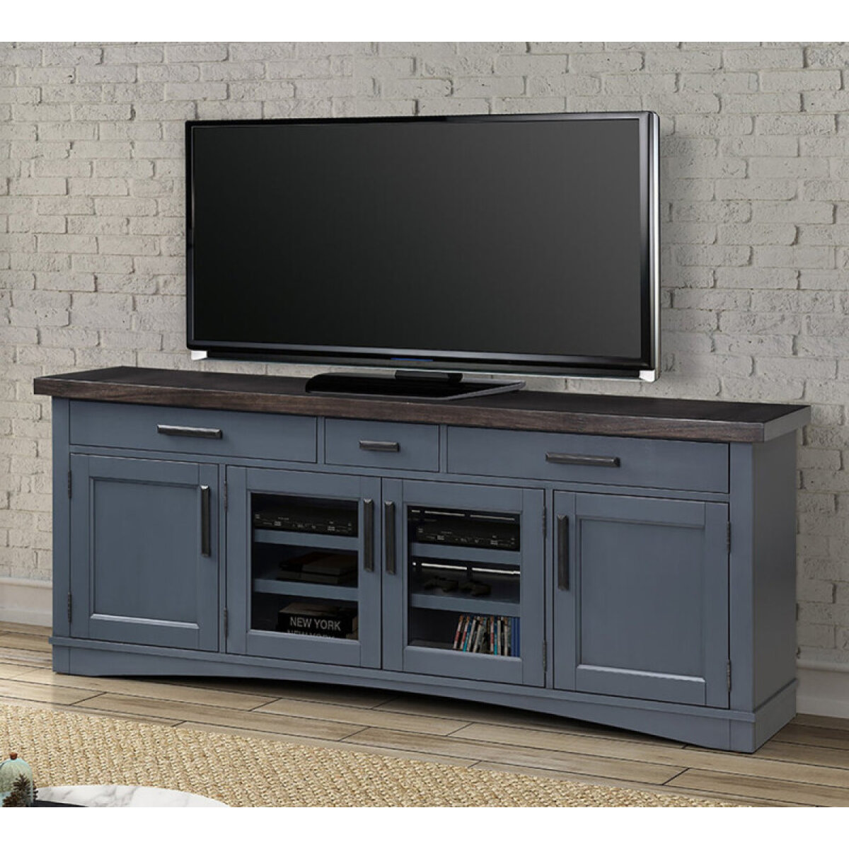 e1596aa954aaf8816f25668382b4eb0b Americana Modern - Denim 76" Tv Console - Image 1