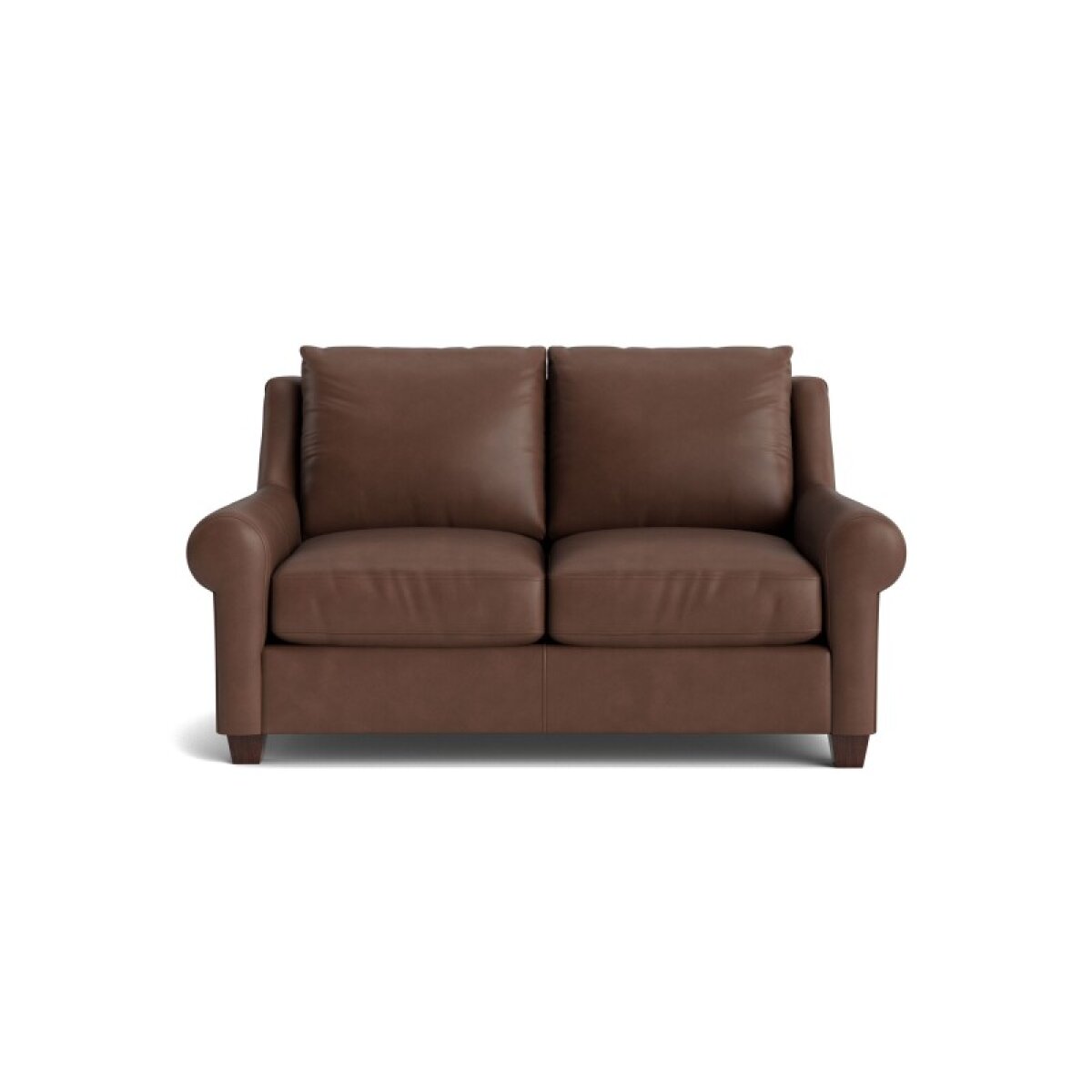 e17bc0442216559befc44327a1ea7f7a Ellery Leather Roll Arm Loveseat - Image 1