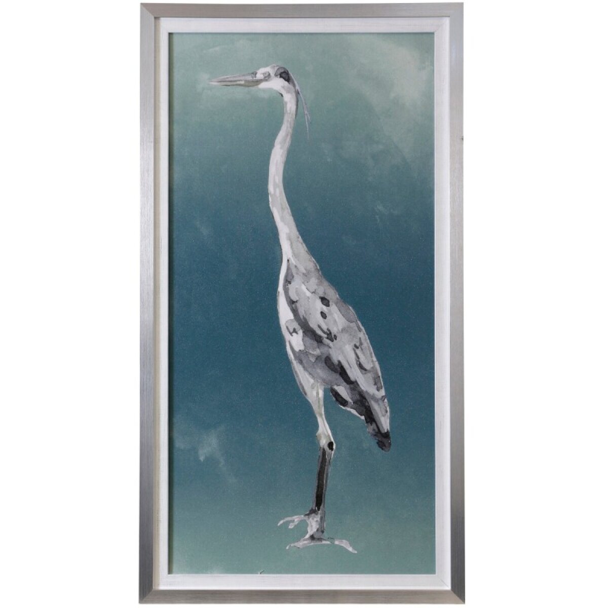 e18f5d4d6945d8cd92b1605973c1df1a Egret On Azure I Textured Framed Print - Image 1