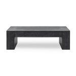 Bristol Solid Wood Rectangle Coffee Table - Aged Black - Image 3
