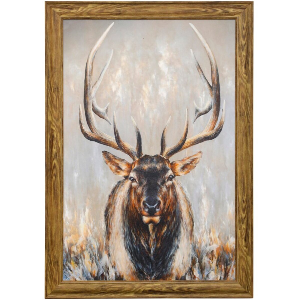 e1af514ac0b5076f141714f5c33dc741 Imperial Bull Elk Textured Framed Print - Image 1