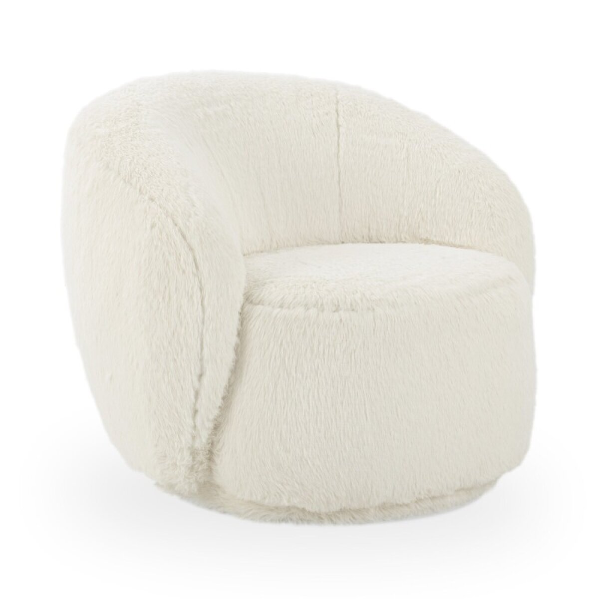 e1d04b7cc2a2563f7274c042fa5e5412 Adley Plush Swivel Chair - Vanilla - Image 1