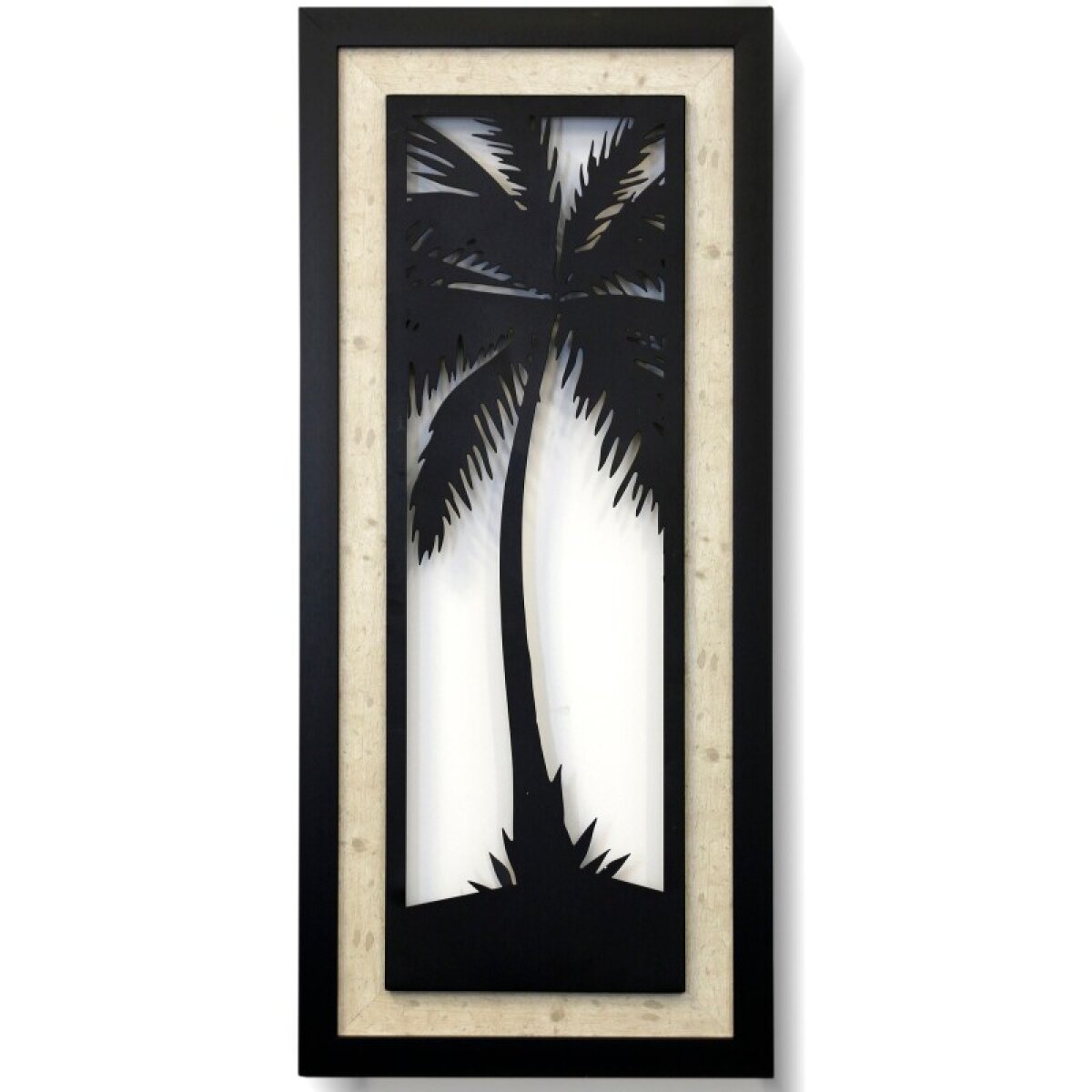 e204fe694138abbff974c1870346d2af Perfect Palm I Stylecraft Exclusive Lazer Cut Metal Framed Wall Art With Fired Finish - Image 1