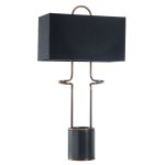 Waller Table Lamp | Brass Finish On Metal Body With Crystal Base | Hardback Shade