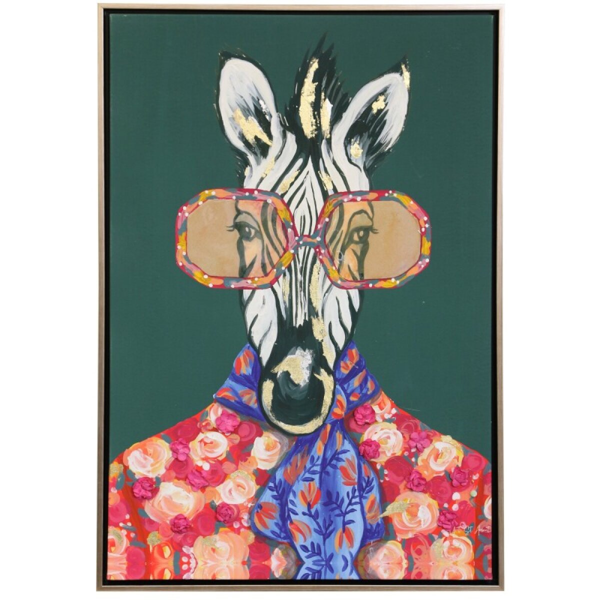 e2644aeabd3e030aa696d61cb7684c62 Miami Living Zebra Manufactured Framed Canvas - Image 1