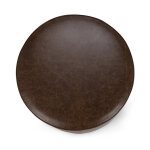 Clair Round Accent Stool - Cocoa Brown - Image 4