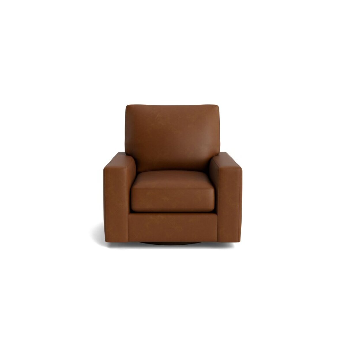 e28ef57d8ab157a58ac8a3c8e23b1440 True Custom™ True Custom® Leather Large Track Arm Swivel Chair - Image 1