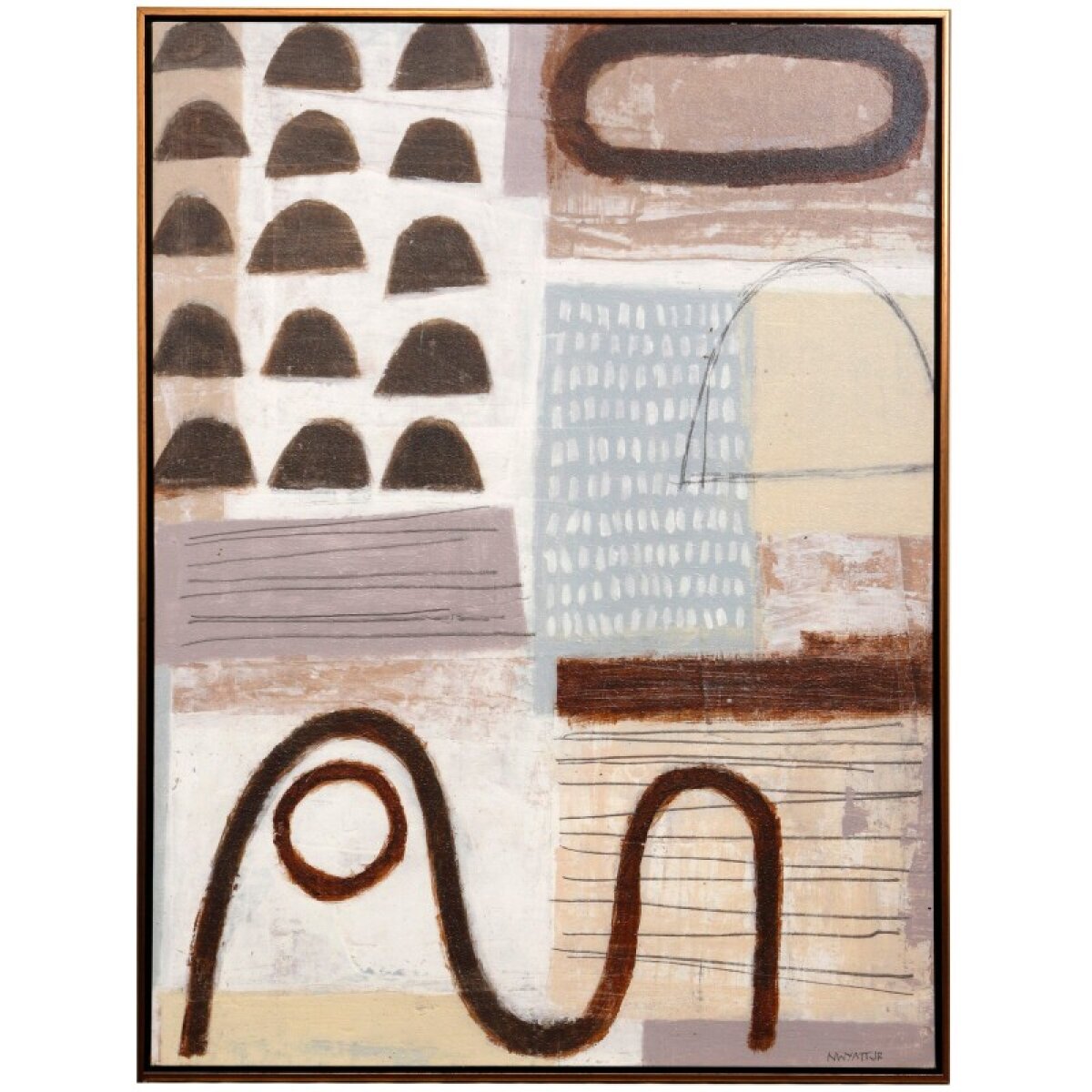 e35c7064d8a278eafb86e49220fdecca Cashmere And Suede I Norman Wyatt Home Manufactured Framed Canvas - Image 1