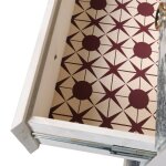 Dann Foley Lifestyle Willow White And Gold 3 Drawer Wooden Chest - Image 6