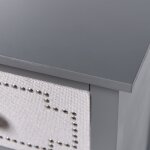 Dann Foley Lifestyle Gray And White 3 Drawer Wooden Dresser With Antique Knobs - Image 6