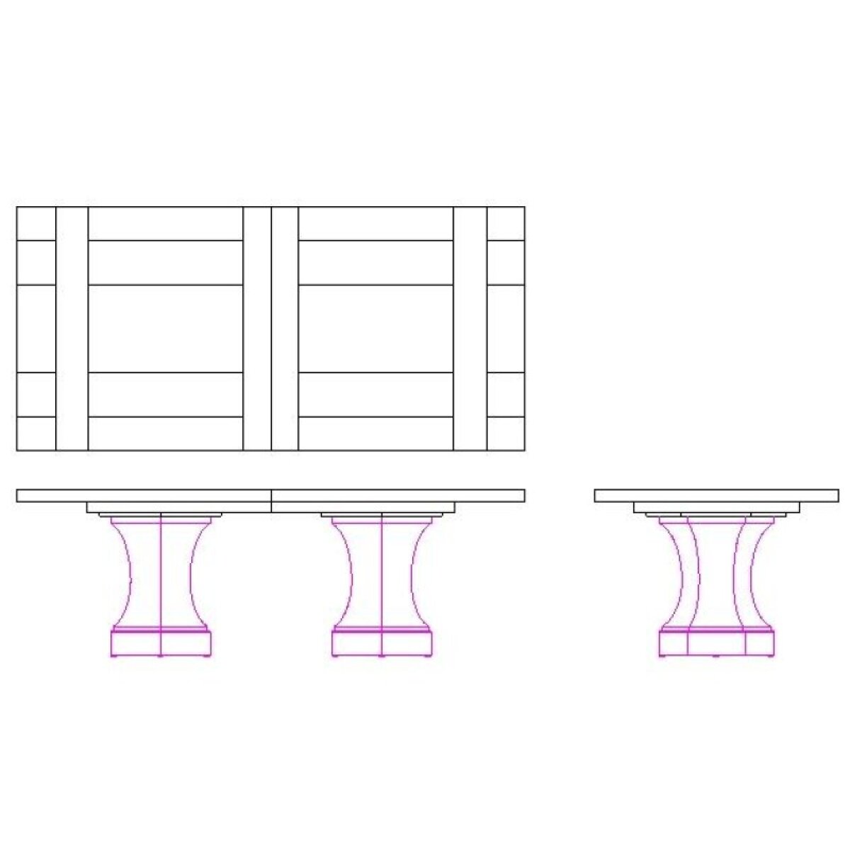 e3cd152129289f78a0515a3fff2068f7 Santa Barbara Dining Table Base - Image 1