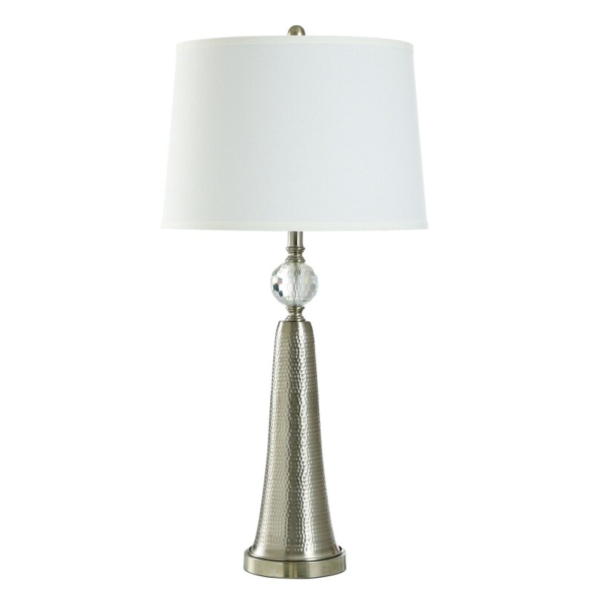 e4182729177b96d81e840c25d4c03412 Brushed Steel Metal Table Lamp - Image 1