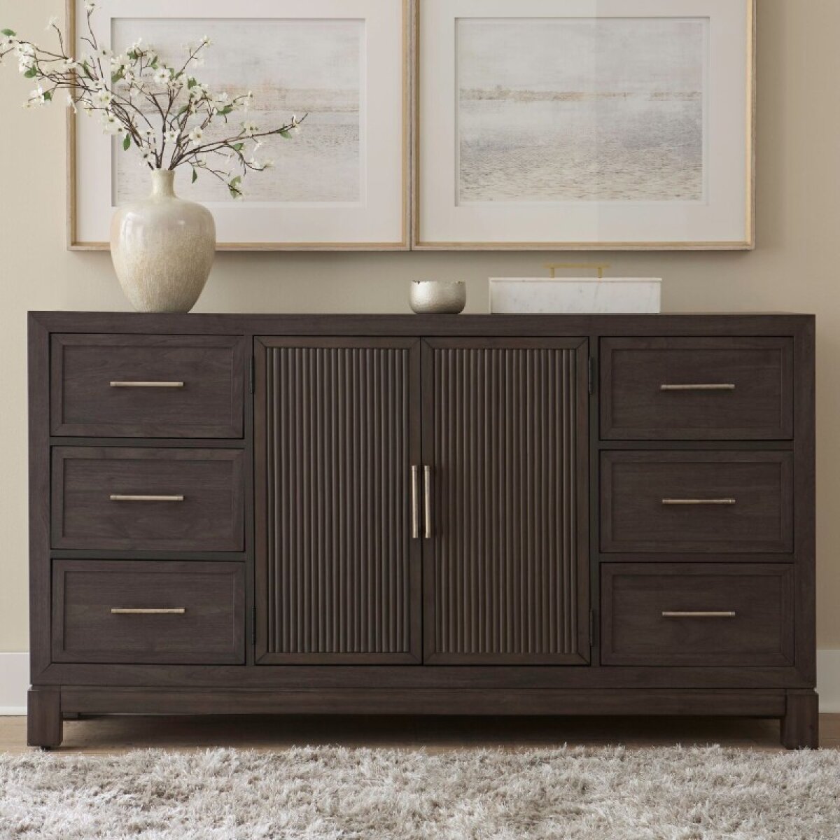 e42c66d593e6d13a9aca1e5a58b48a57 Modern Edge 2 Door 6 Drawer Dresser - Image 1