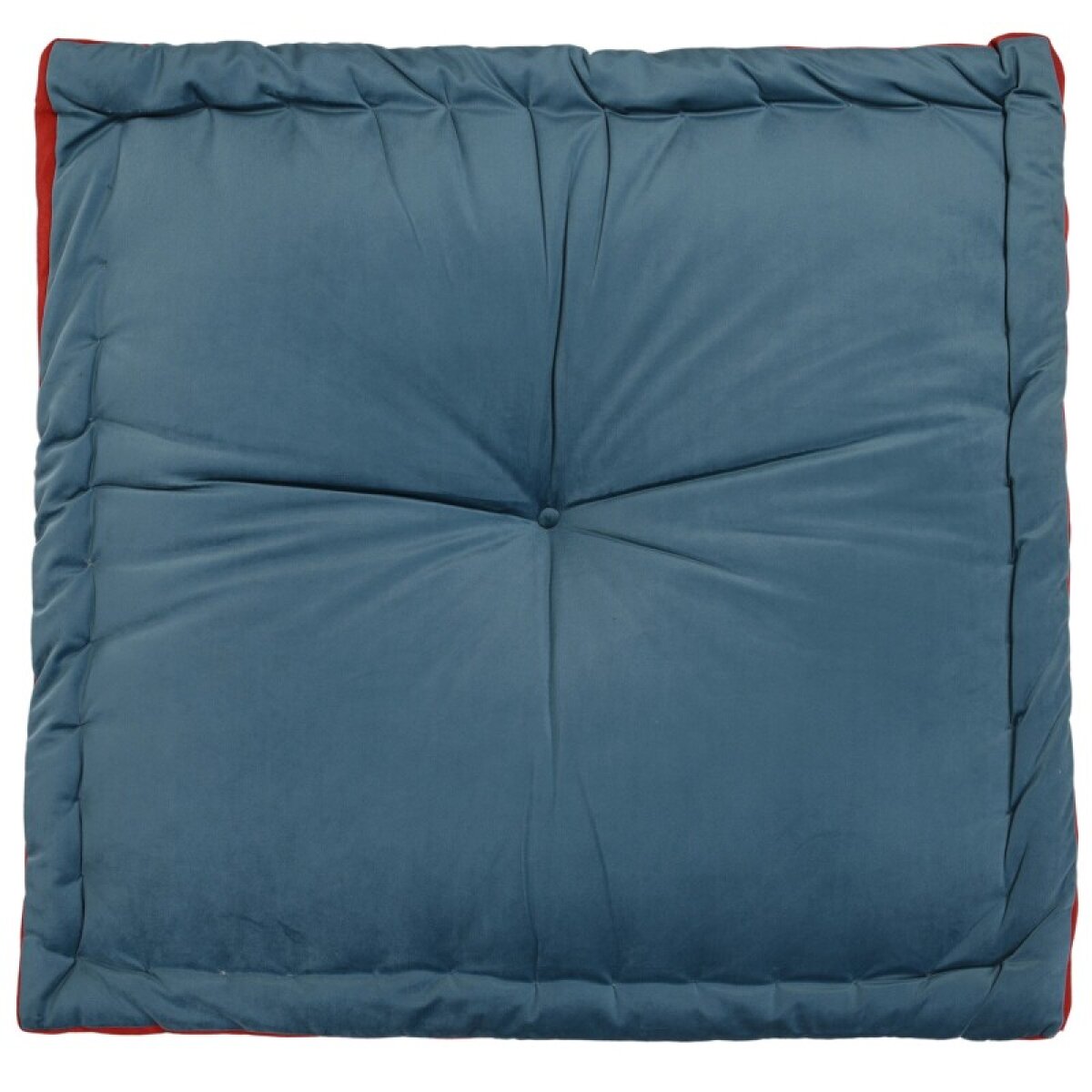 e43ce28d607ea08025471a1fdb63690d Dann Foley Lifestyle Large Nora Floor Pillow Ocean Blue Velvet And Cherry Linen - Image 1