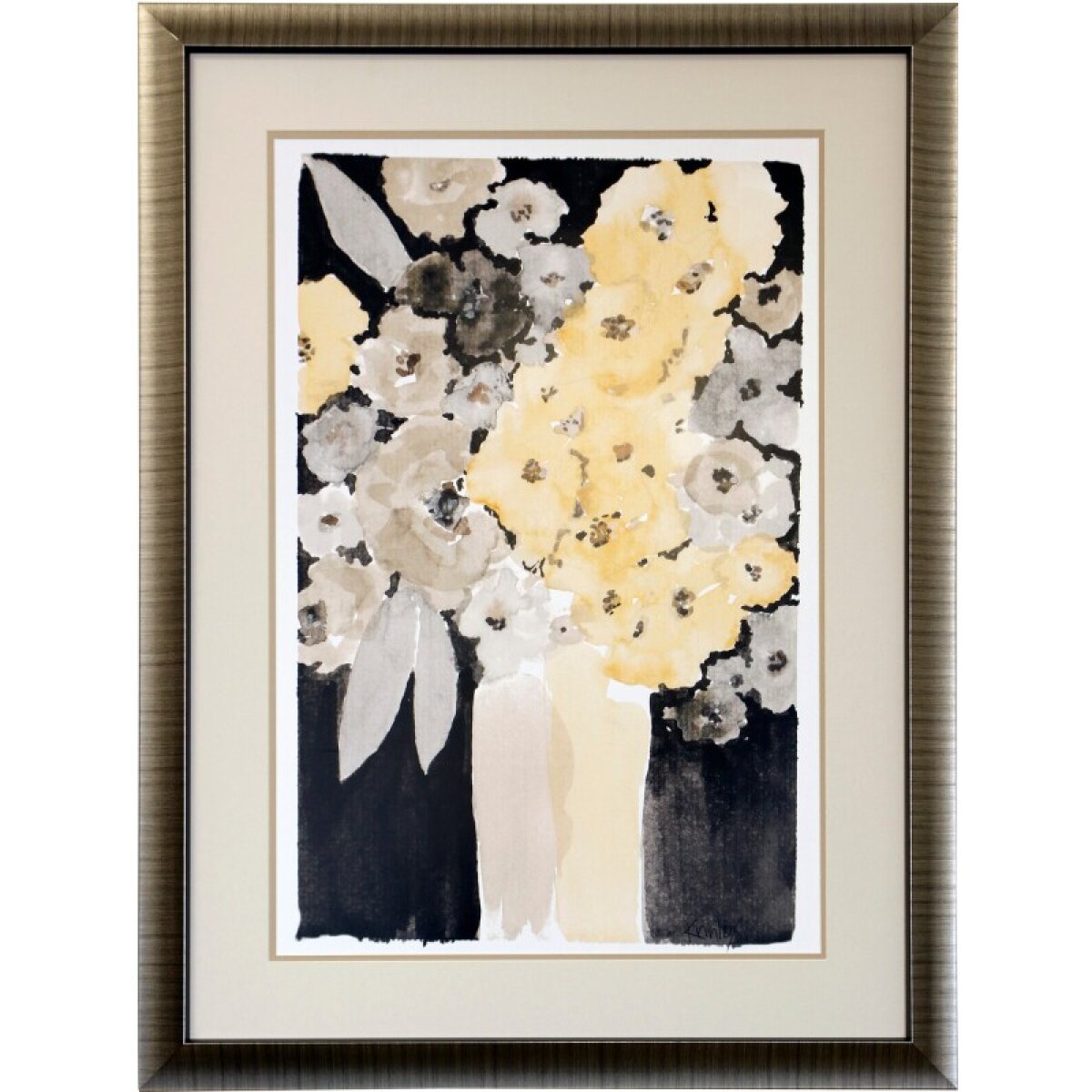 e49dbbd76c24ae5e963306c0f3100b25 Moody Bouquet Framed Print Under Glass - Image 1