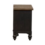 Americana Farmhouse 2 Drawer Night Stand w/ Charging Station - Black - Image 5