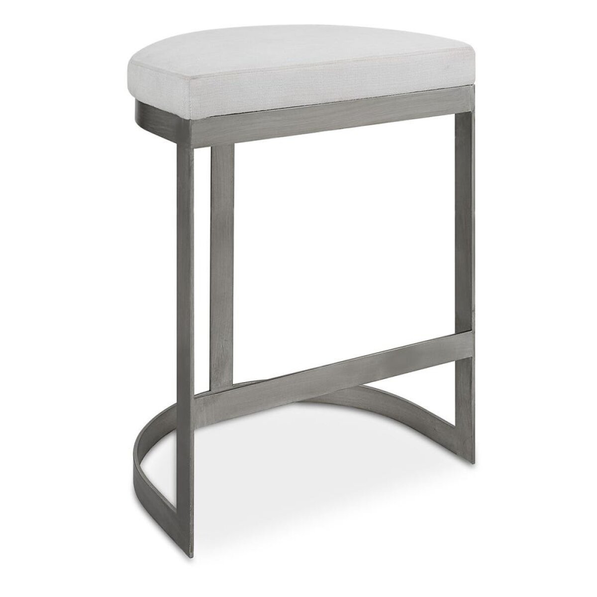 e4aa9a6b41d5bbabe379c3dc94990e51 Ivanna Counter Stool, Silver - White - Image 1