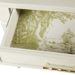 Gloss Linen Dann Foley Lifestyle Two Drawer Wooden Desk - Image 5