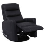 Hercules - Black Manual Swivel Glider Recliner - Image 3