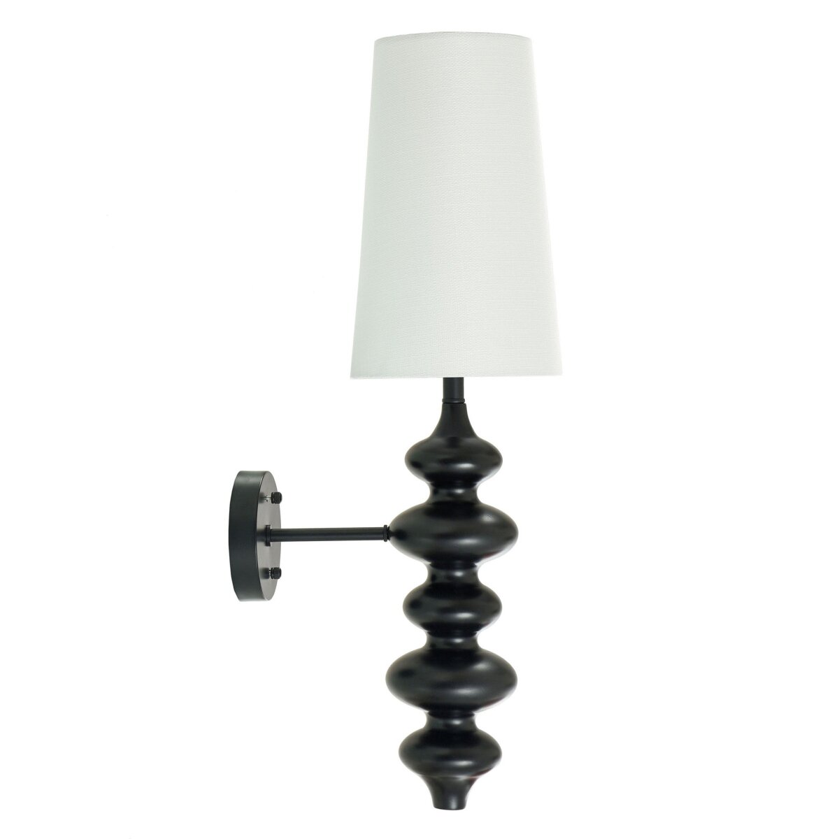 e4f60c4480f3a18fba9ed05d83c8431d Adair Sconce | Matte Black Finish On Poly Resin Body With Hardback Shade - Image 1