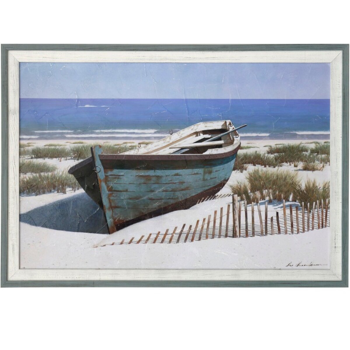 e510aa7ff557e3f01333121dbe5ec4b4 Blue Dory Textured Framed Coastal Print - Image 1