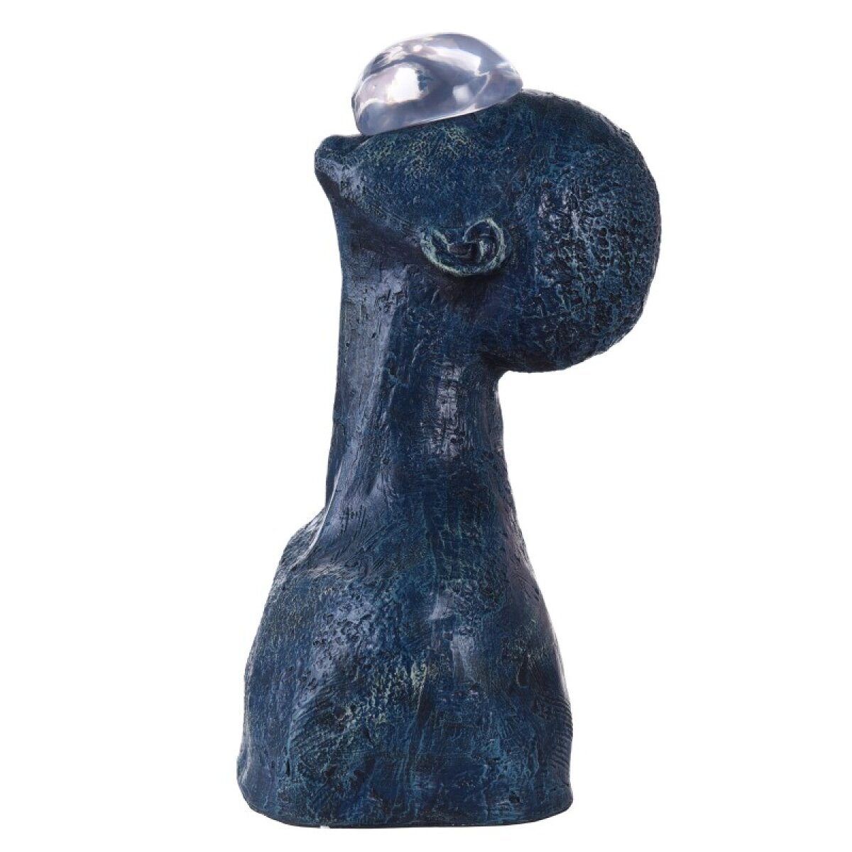 e52f84d88ab3ddf185508b587e723996 Dann Foley Lifestyle Polyresin Blue Man Sculpture Brushed Blue Finish And Clear Accent - Image 1