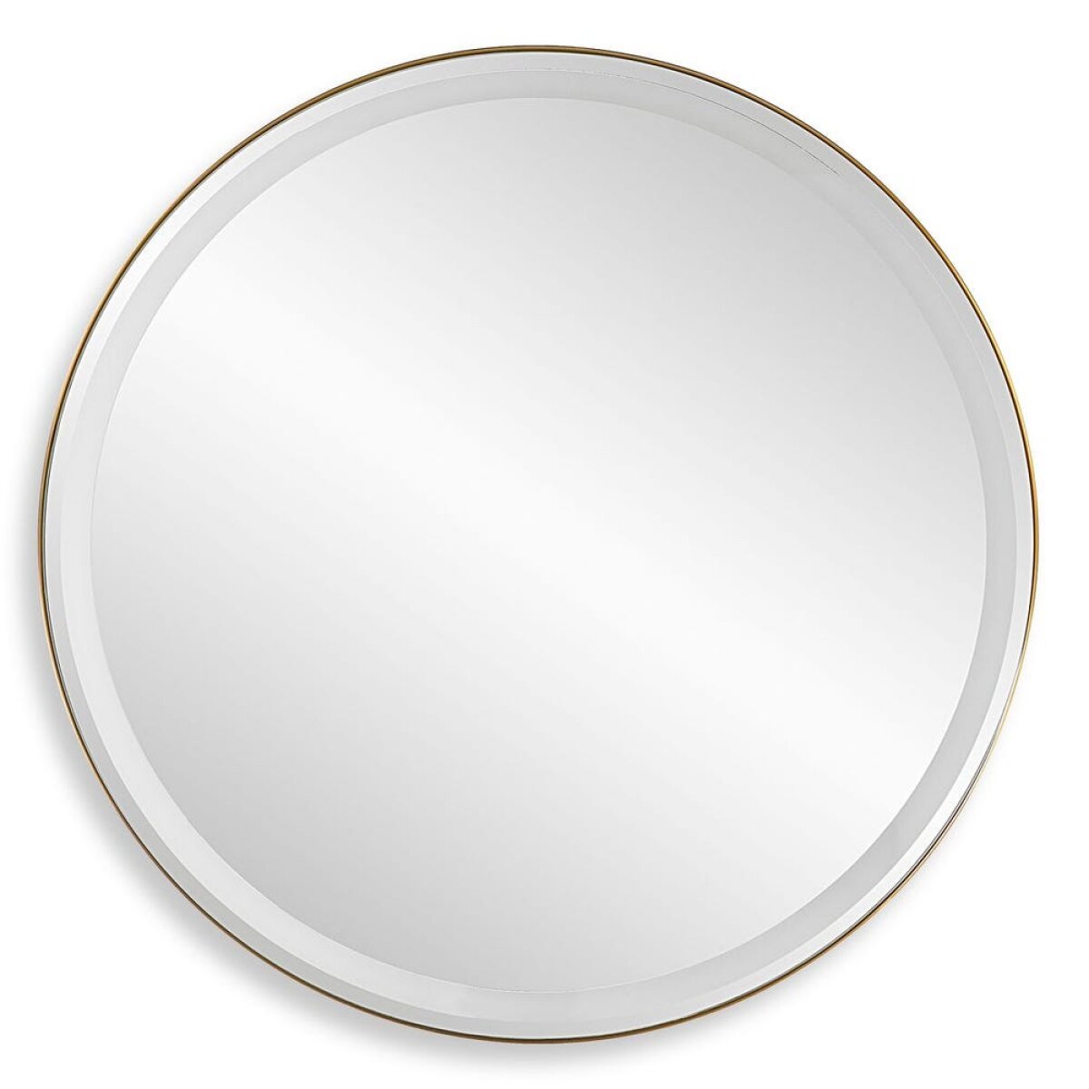 e555fa60bb006c6679bf7a6946d85f41 Crofton Lighted Round Mirror, Brass - Image 1