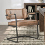Fonda Leather Dining Chair - Adobe Tan - Image 6
