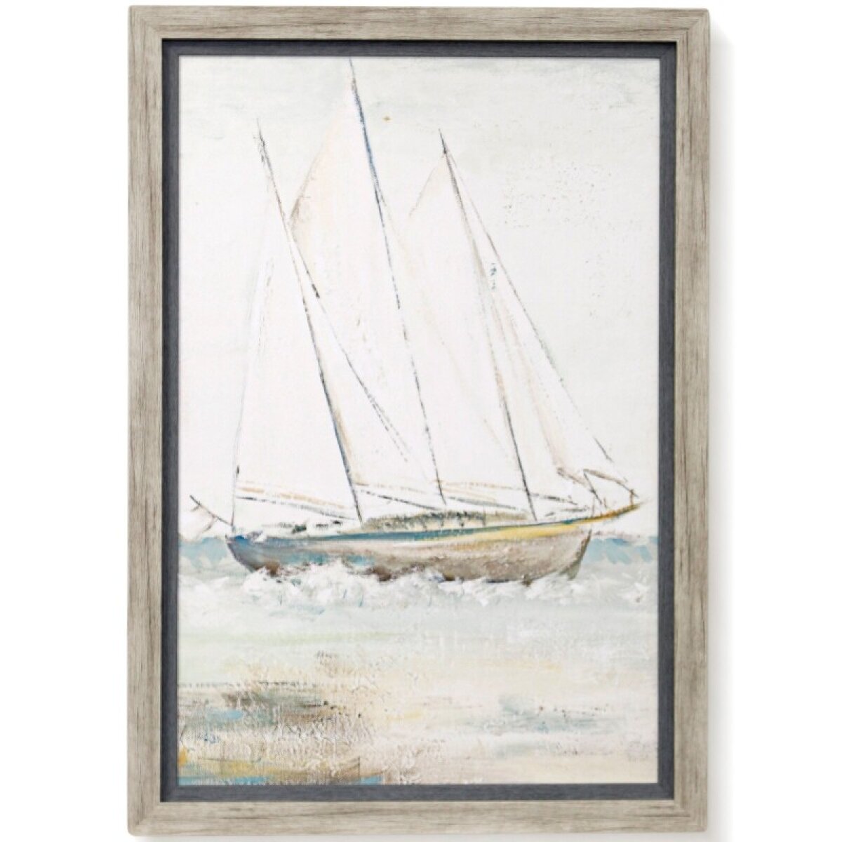 e60b4111959335a145f7f878c49fbe7b Sailing Away Ii Textured Framed Print - Image 1