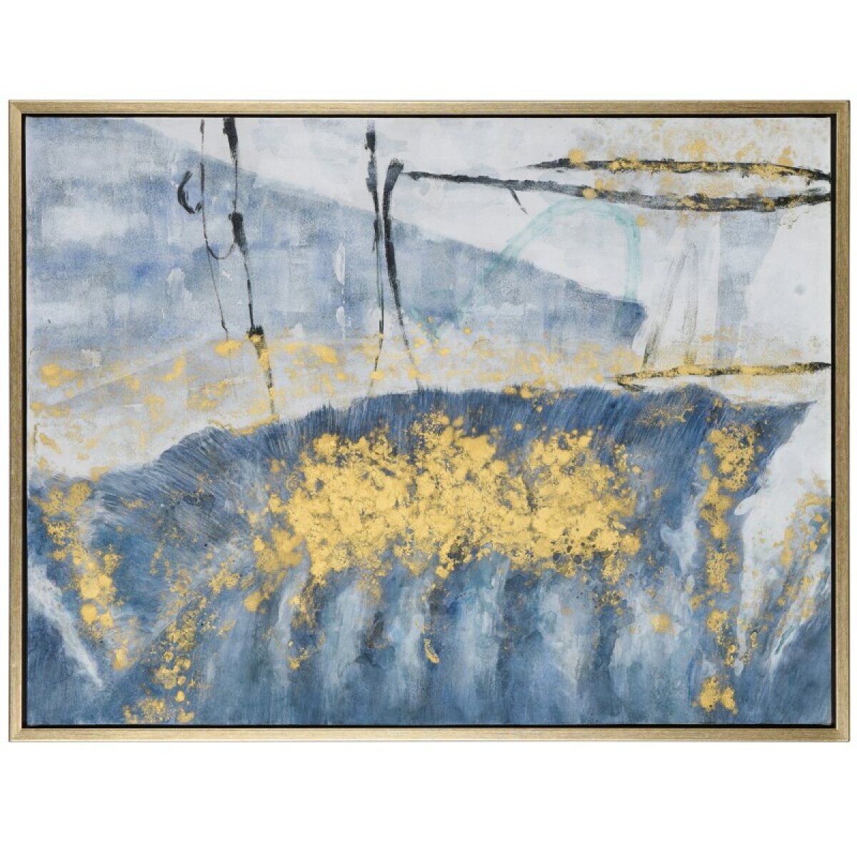 e628fe70d9dd3cba111eb22c1378e673 Austin Allen James Hand Painting On Canvas With Gold Framed - Image 1