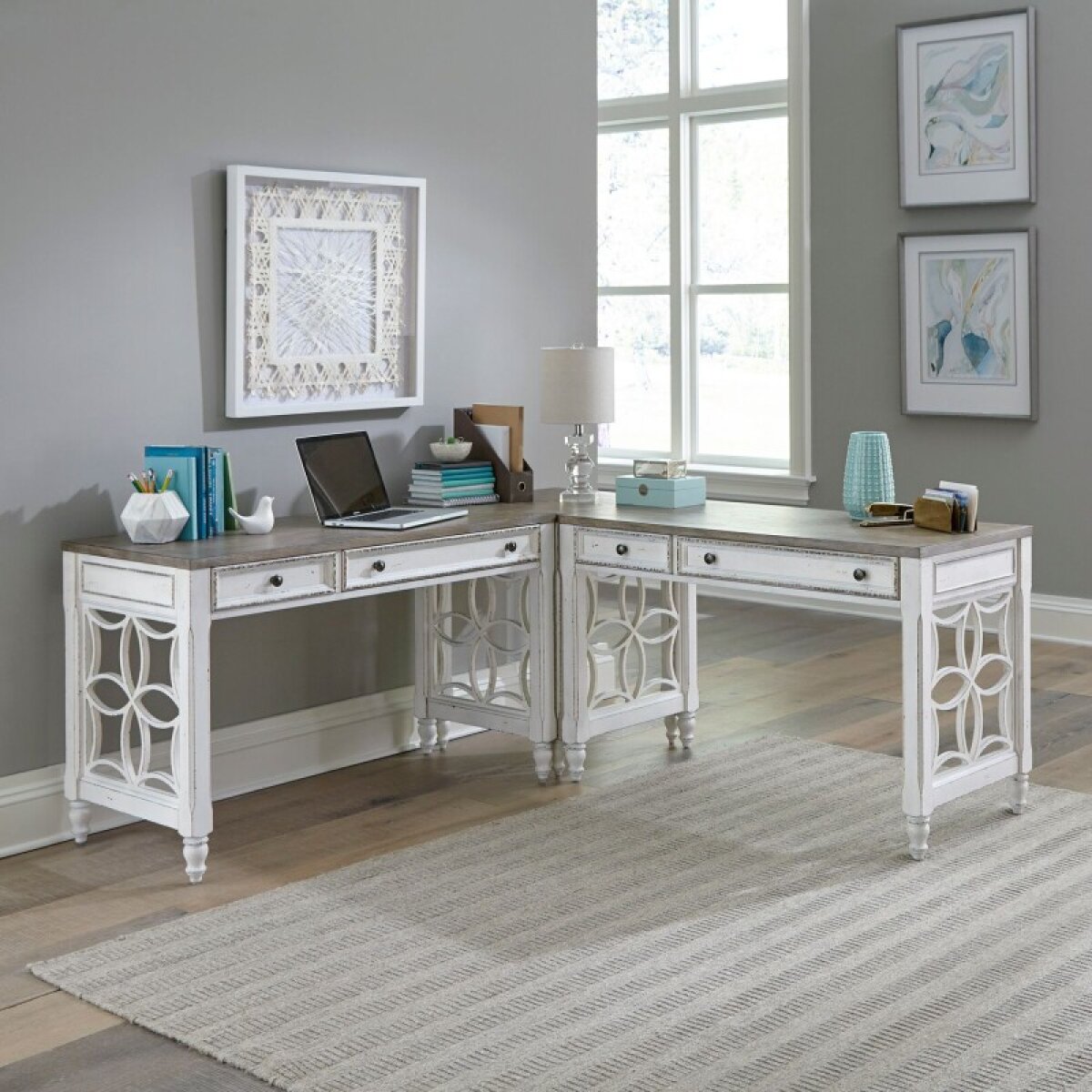 e640c7587cecdd65a1037c4964b8a12f Magnolia Manor Alt L Shaped Desk Set - Image 1