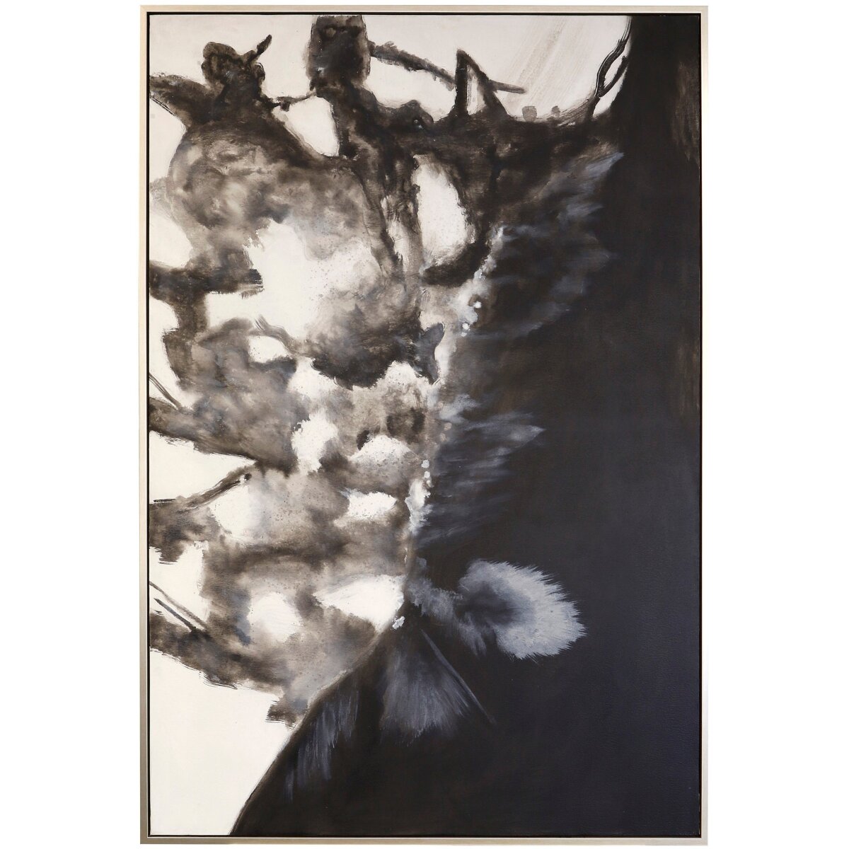 e673a15c3e2131b09a2bce7f9a211e8c Spray Framed Canvas Art | Hand Painted Abstract | 1.5 Inch Frame - Image 1