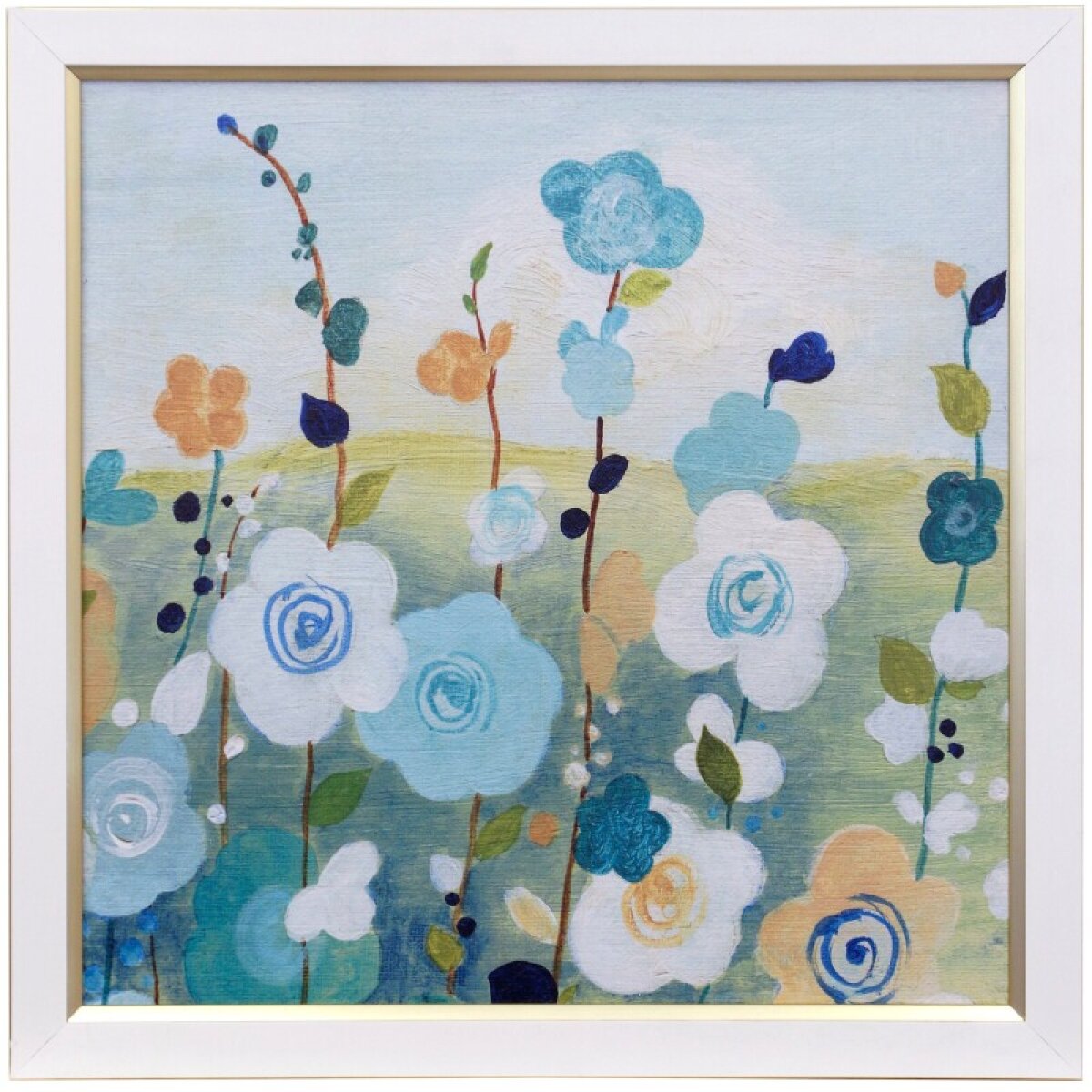 e77a00bf7ab1c56f608a81d524a65fe8 Forefront Flowers Ii Textured Framed Print - Image 1