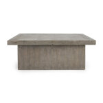Stonebridge Solid Wood Square Coffee Table - Distressed Gray - Image 4