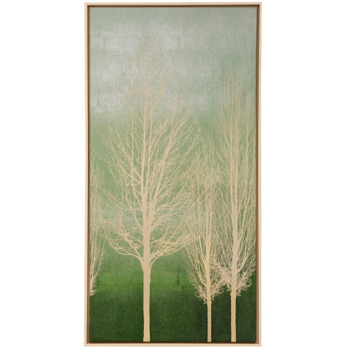 e7ce7e1899c92c5f97f964aa769ac8af Trees On Green Panel Ii Manufactured Canvas - Image 1