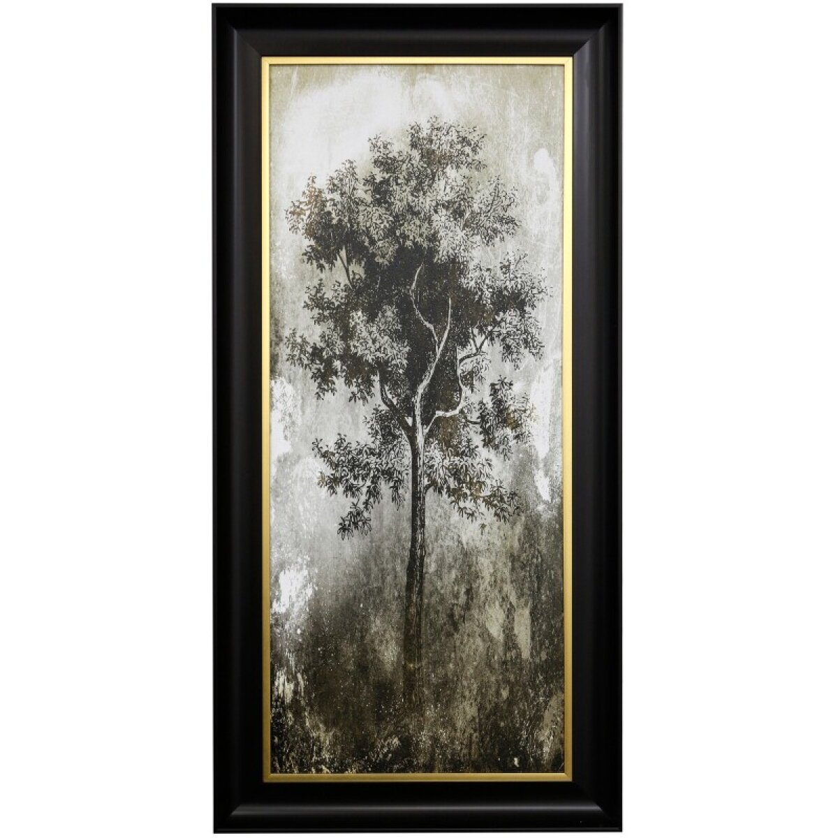 e7d9d9ed35038176831899141f8df1a7 Tree In The Gloom I Textured Framed Print - Image 1