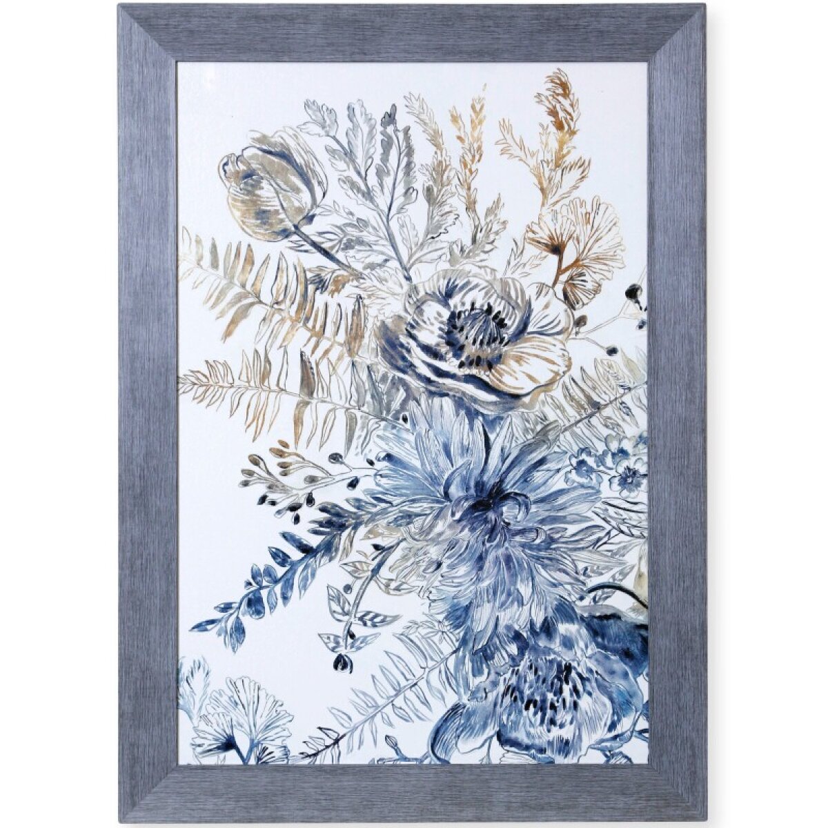 e80456c61f09dbf49d3500fafe30e34d Royal Blue Ii Textured Framed Print - Image 1