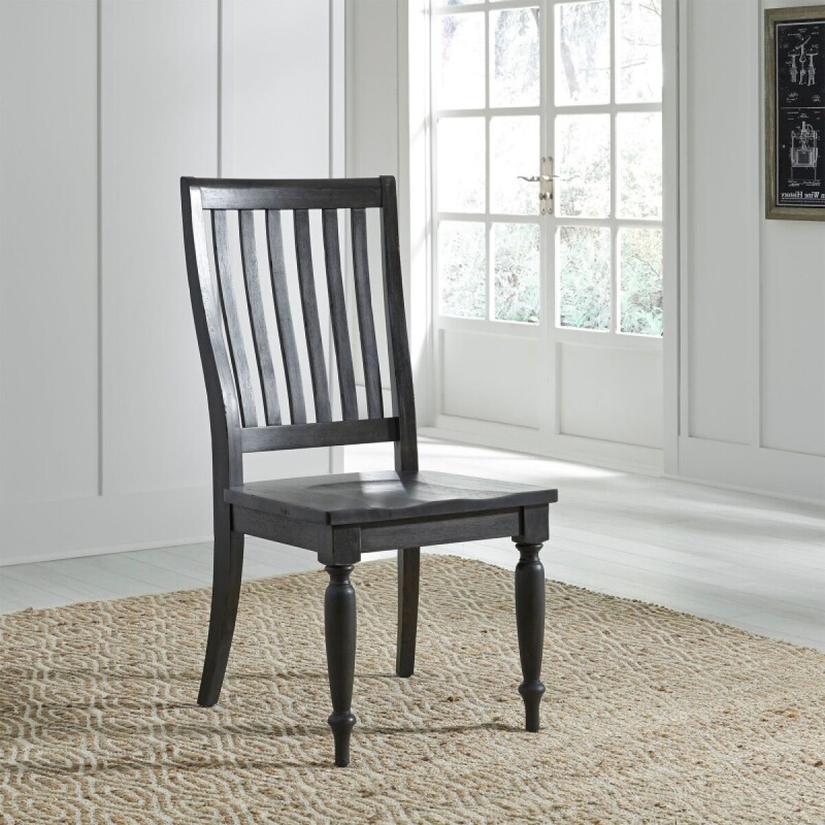 e82a17596111e4433047d80d354b3796 Harvest Home Slat Back Side Chair (RTA) - Image 1