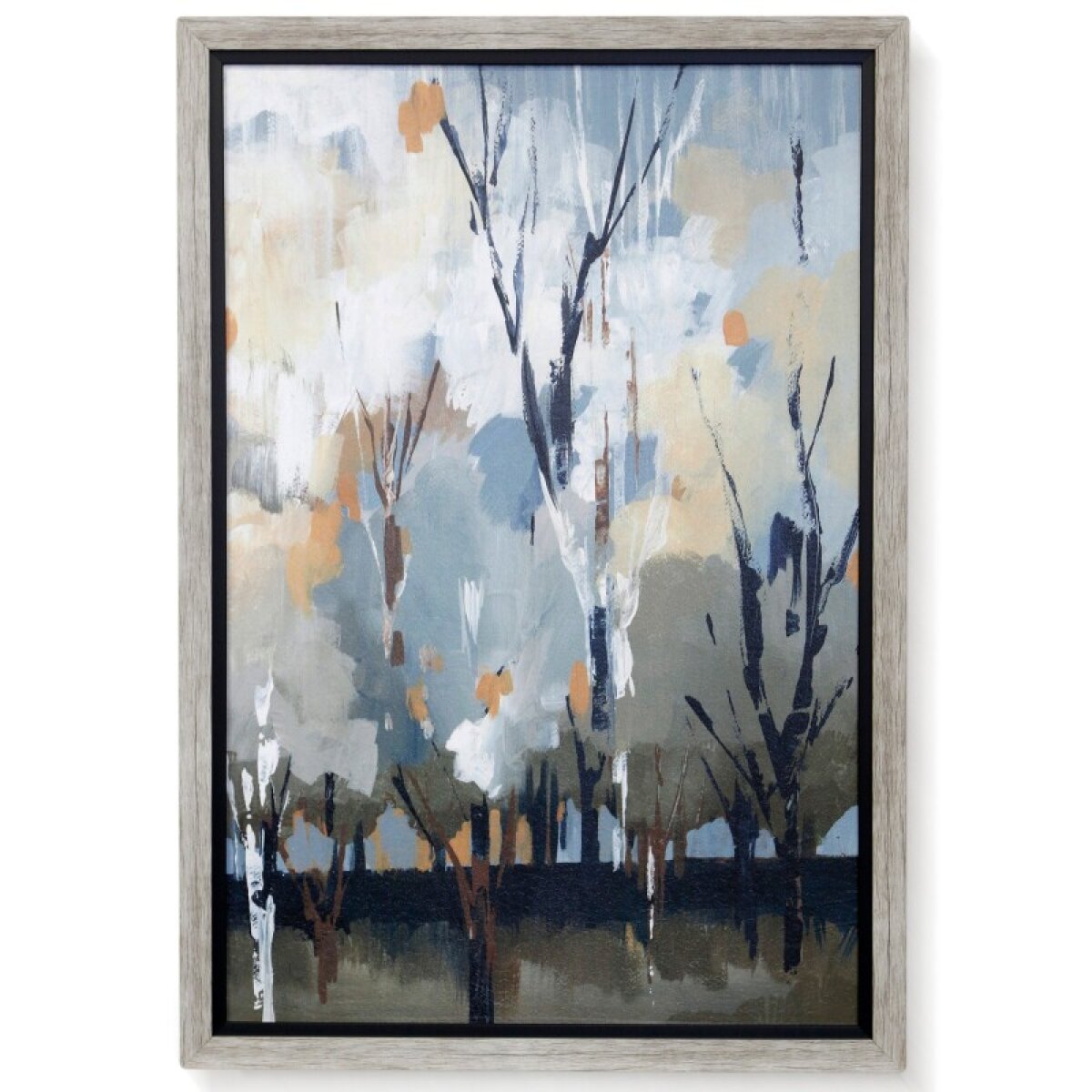 e8608b4b454b60fe484387d07eefd709 Silver Birch I Textured Framed Print - Image 1