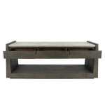 Tori Solid Wood Rectangle Console Table - Antique Gray - Image 5