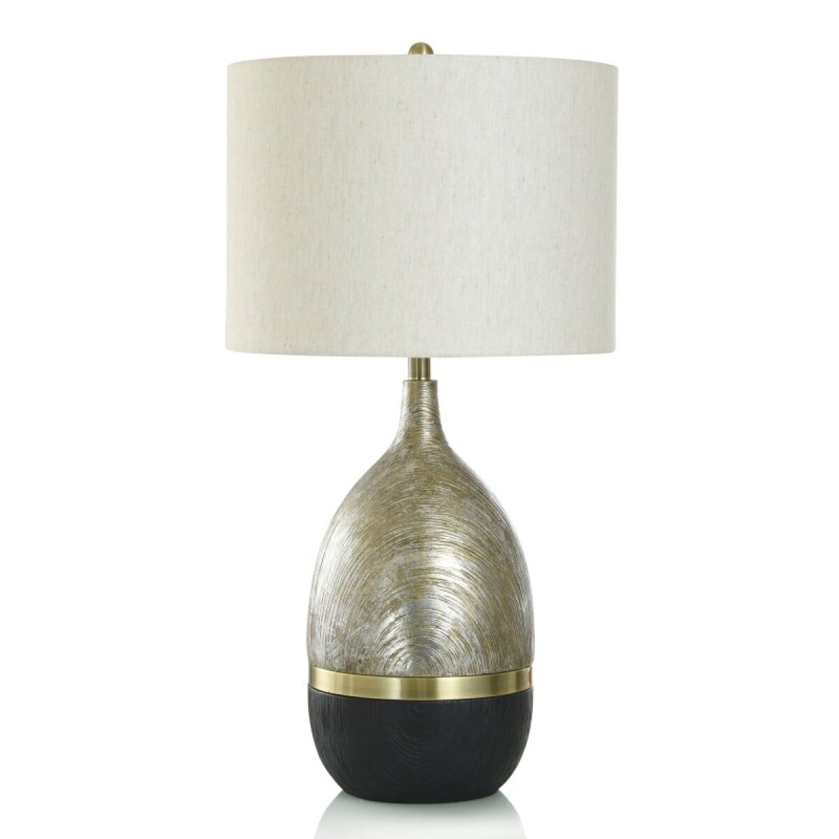 e8e992d1090563934d5184a99604cbd6 Galas Gold Table Lamp Modern Brushed Gold And Matte Black Polyresin Body - Image 1