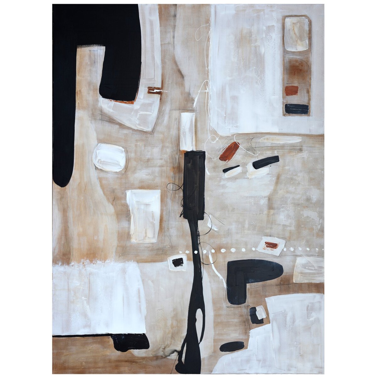 e90844e26b58226cfbb74b90d611a542 Whistle Cavas Art | Hand Painted Abstract | 2 Inch Gallery Wrap - Image 1