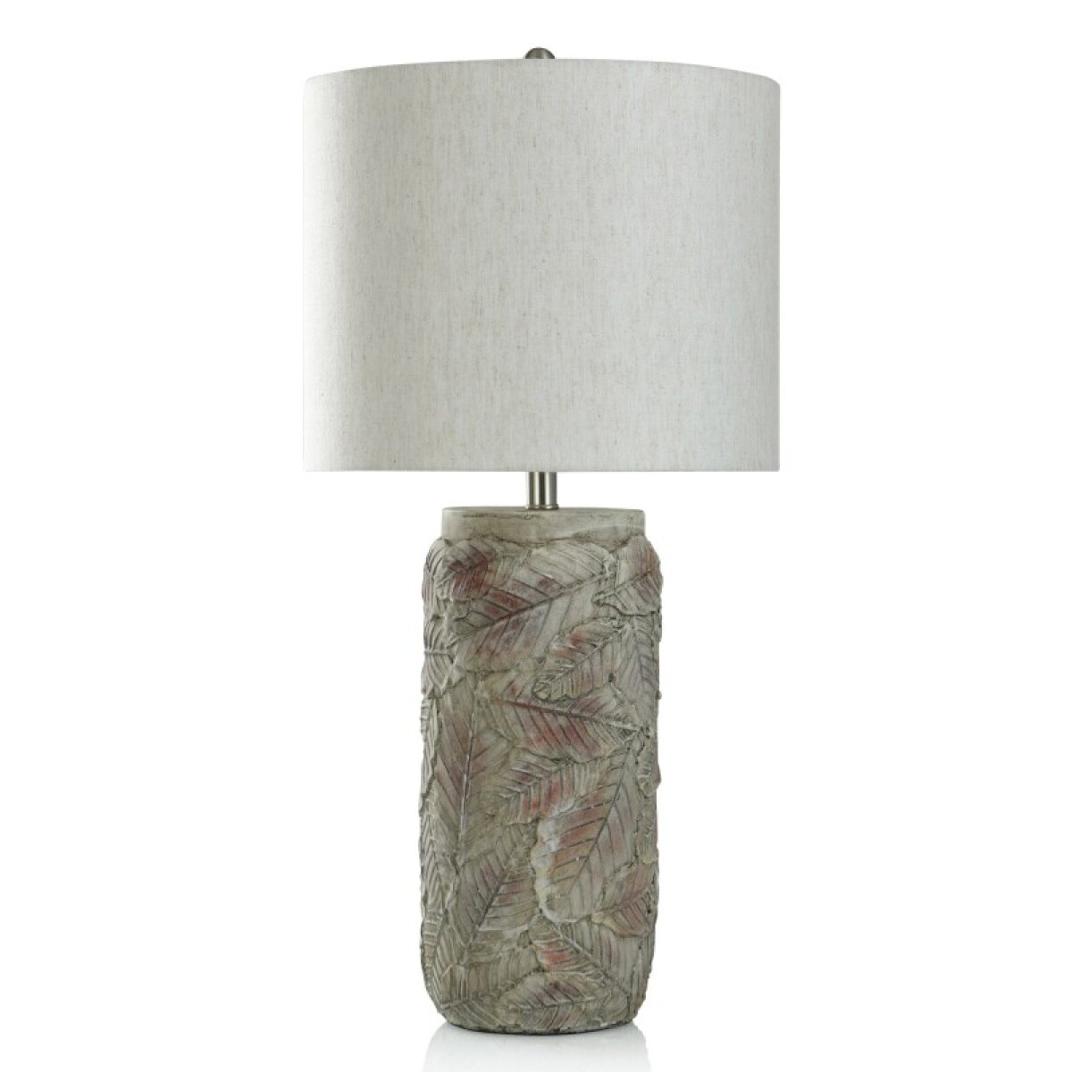 e9c95f98fd930d54b2e6a7f9c007572d Maple Cream Cement Leaf Motif Table Lamp 150 Watts - Image 1