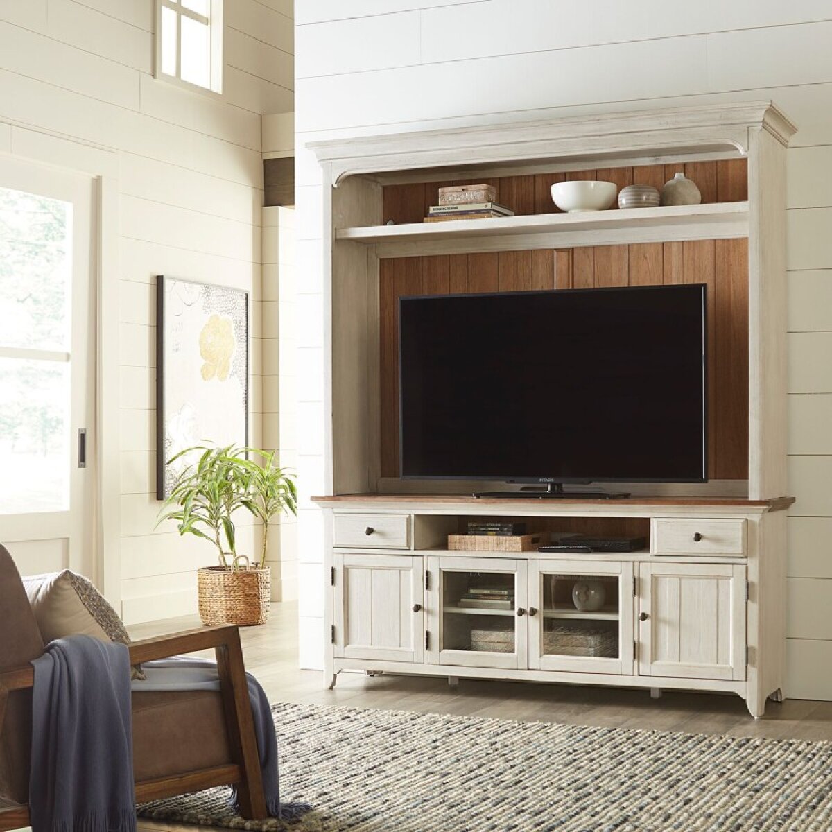 e9e6826acd955fc14e8bd1776ddd243c Farmhouse Reimagined Opt Entertainment Center - Image 1