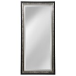 Silver And Black Wood Framed Mirror