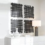 Gridlines Metal Wall Decor, Black - Image 7