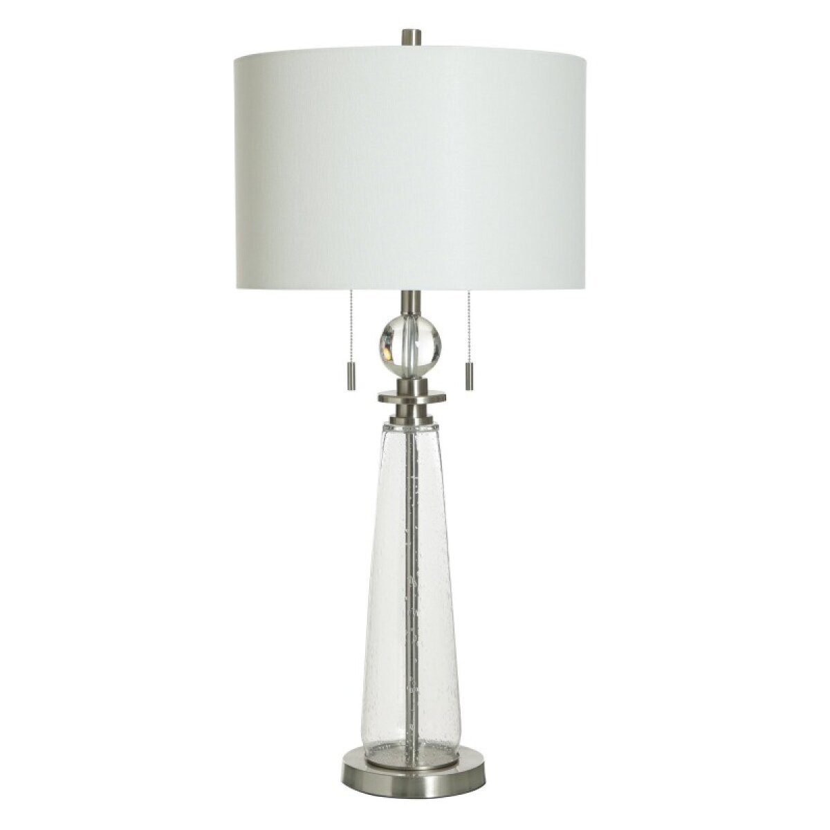 ea12166b8bdf530b9cdbd438e1c0aeef Clear Seeded Glass Table Lamp - Image 1