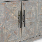 Elani Solid Wood 4dr Cabinet - Timeworn Gray - Image 8