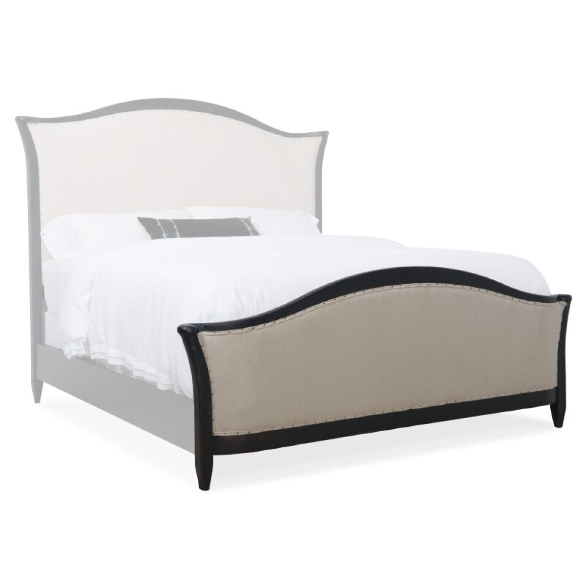 ea51a9beac7df3bac68f9ce03030c722 Bedroom Ciao Bella 5/0 Upholstered Footboard- Black - Image 1