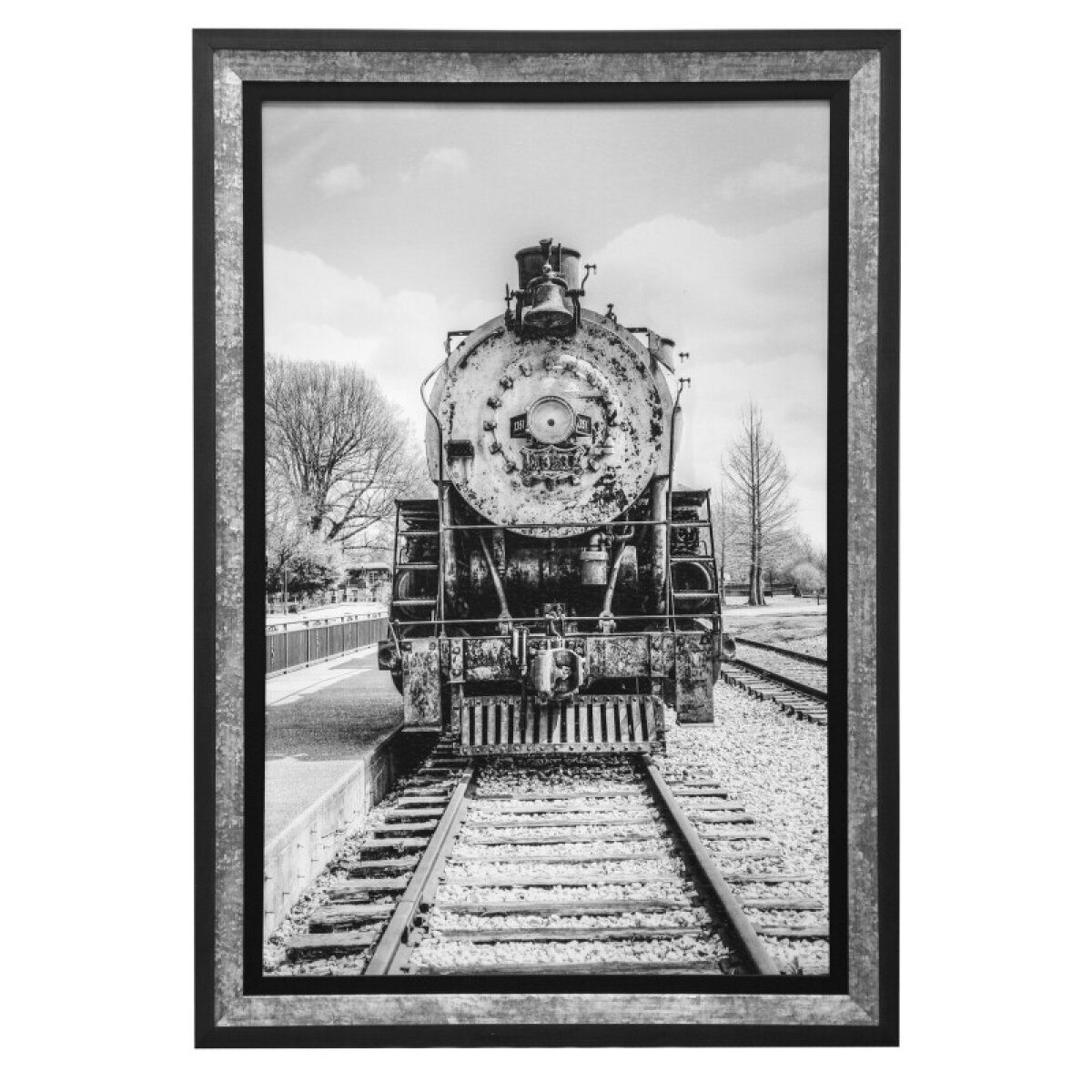 ea77550d55e672334f4c5cdfcb4245b5 Textured Framed Black And White Print - Image 1